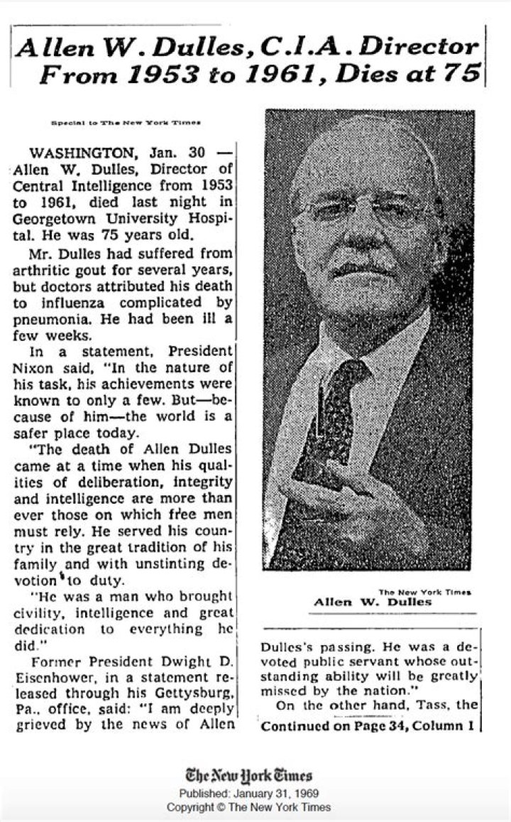 Allen W. Dulles Biography - Facts, Childhood, Family Life & Achievements